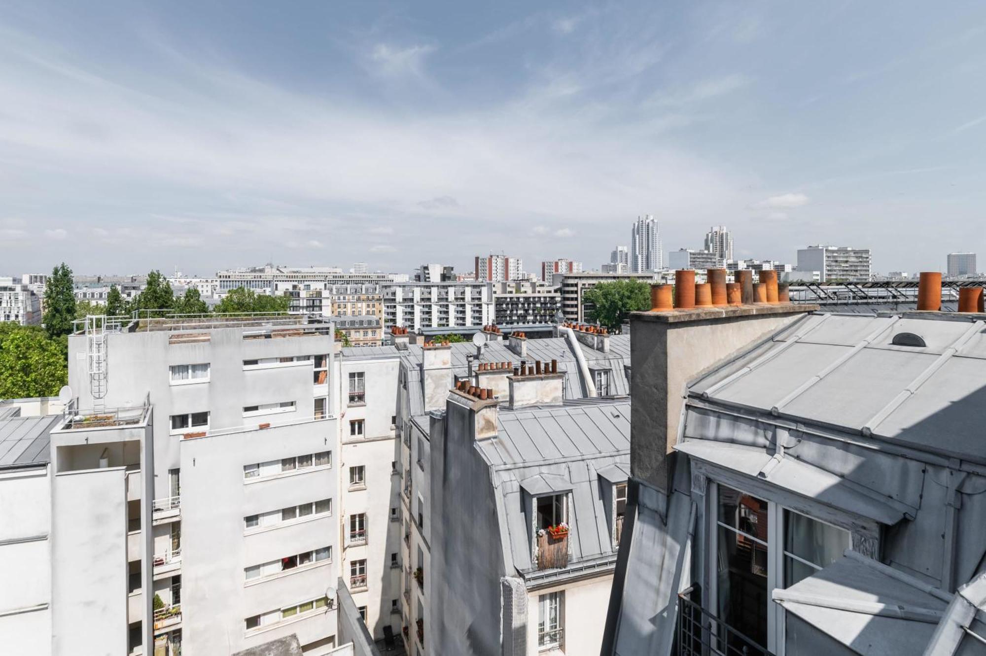 Ferienwohnung 2 Pieces Refait A Neuf Dernier Etage - Paris 19 - 4P - Flat-Guest Exterior foto